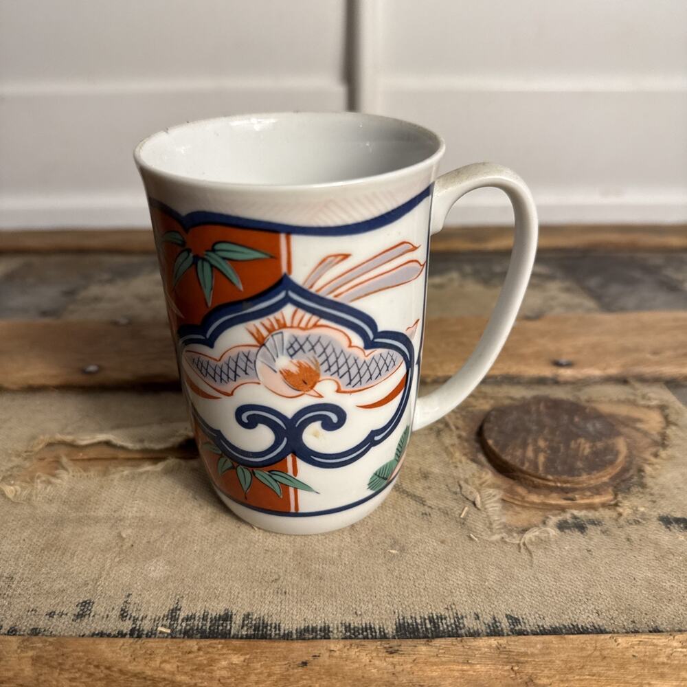CHIPPED - Vintage Georges Briard Heirloom for Neiman Marcus Imari Porcelain Mug
